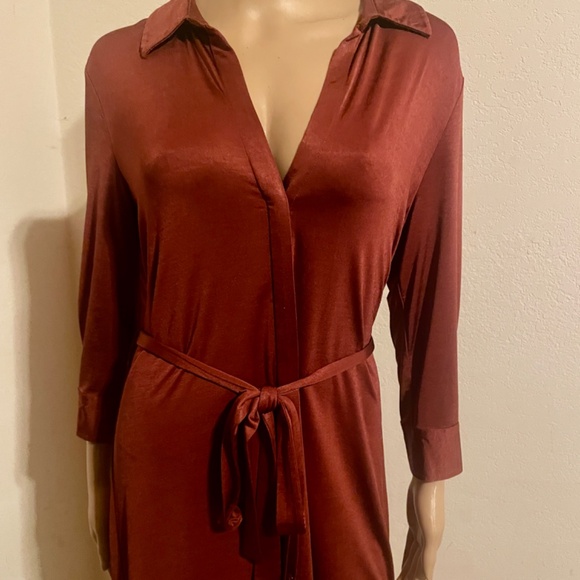 L'AGENCE ADDISON SHIRTDRESS RUST COLOR SZ S - Picture 4 of 6